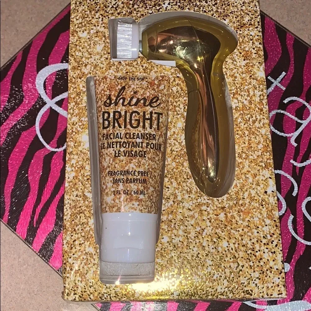 Facial cleanser with electric brush